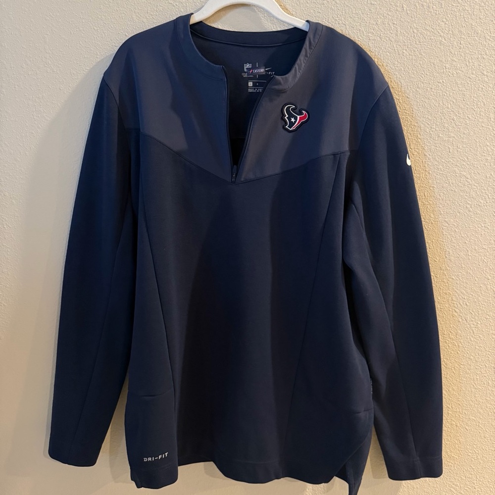 Nike Dri-FIT Houston Texans Half-Zip Pullover Men’s Large | NFL Team Issue. EUC